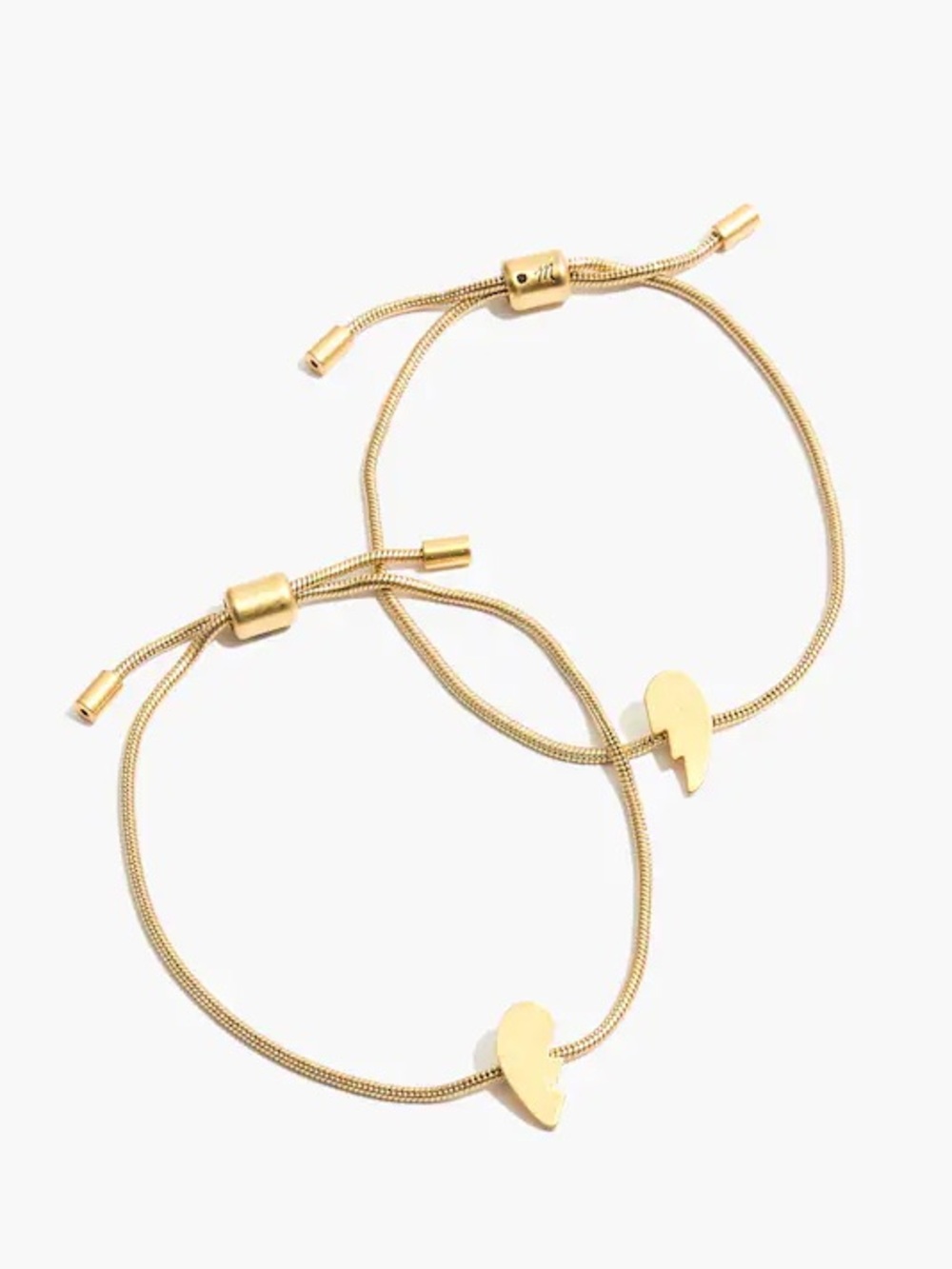 Madewell Friendship Chain Bracelet Set in vintage gold NEW